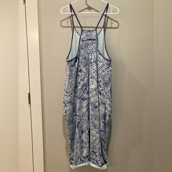 FREE PEOPLE Movement Printed Hot Shot Onesie in Indigo Combo - Picture 7 of 7